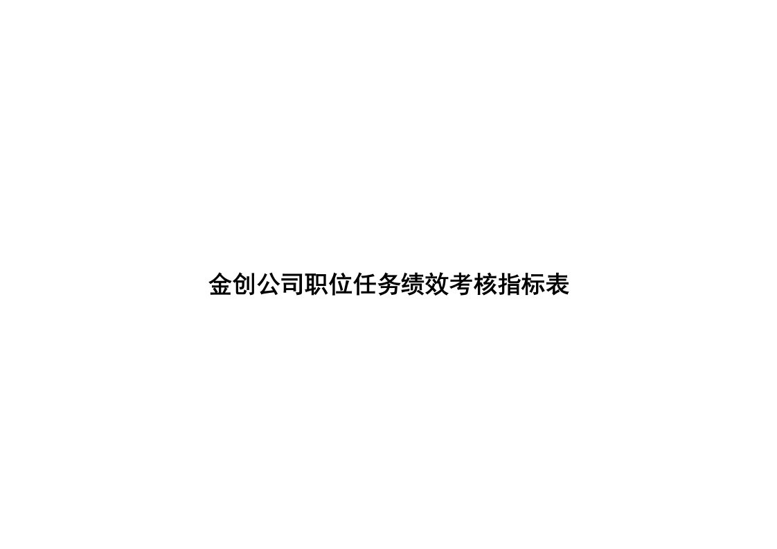 岗位任务绩效考核表