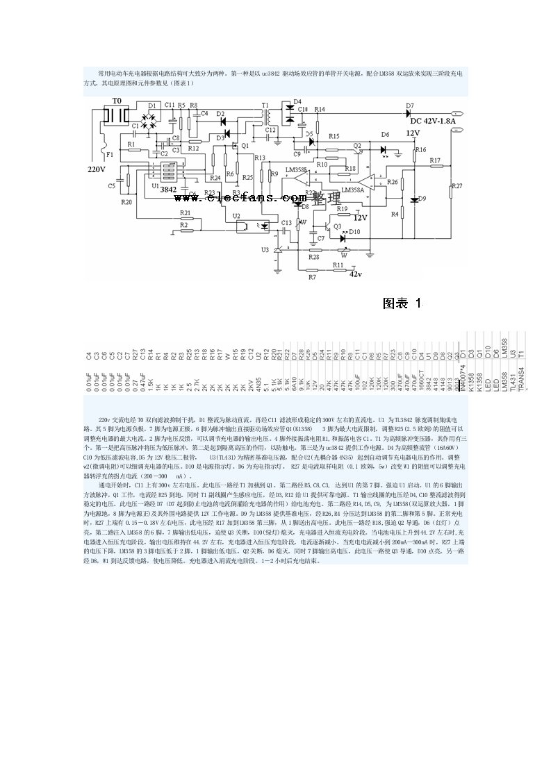 电动车充电器电源原理图与解析