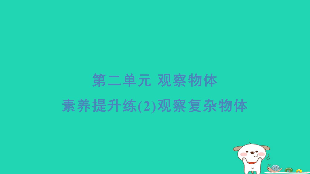 2024一年级数学下册第2单元观察物体素养提升练2观察复杂物体习题课件北师大版