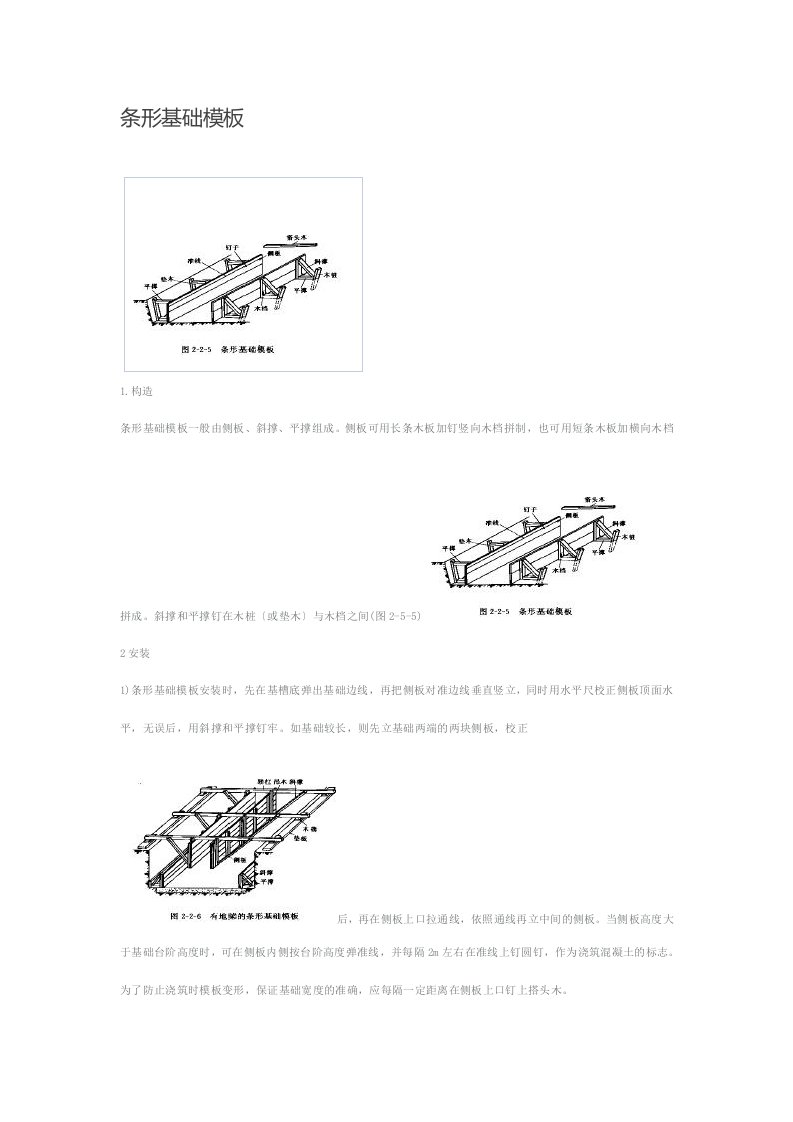 条形基础模板