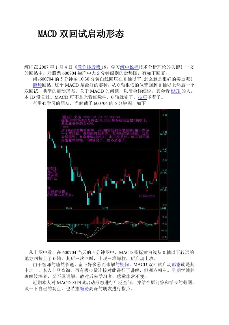 macd双回试启动形态--转载新浪博客