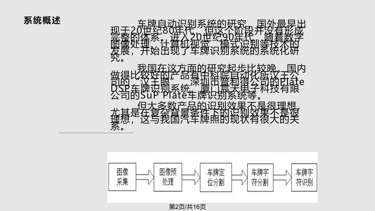 车牌识别软件系统设计答辩演讲