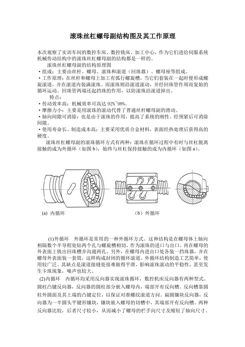 滚珠丝杠螺母副的结构简图