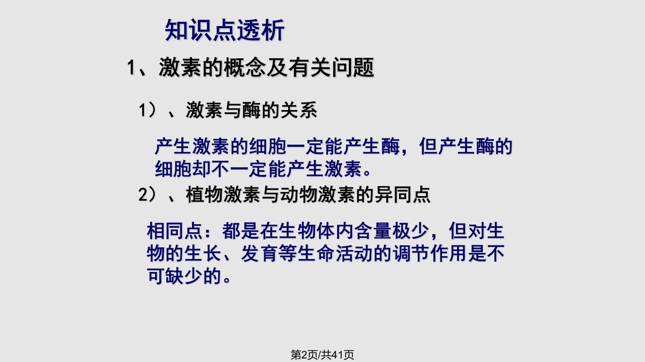 植物的激素调节一轮复习必修