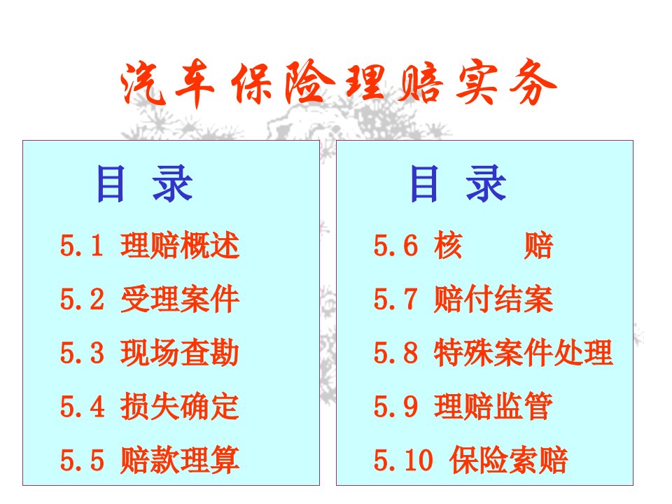 汽车保险理赔实务(PPT