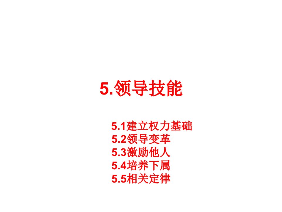 5领导技能