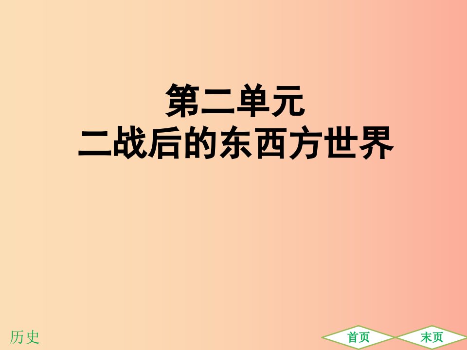 广东专用2019中考历史高分突破复习第六部分世界现代史第二单元二战后的东西方世界提升练课件