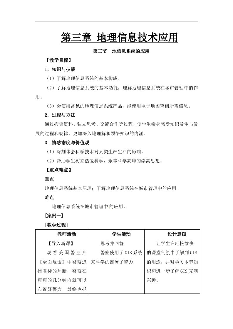 中图版地理必修3《地理信息系统的应用》