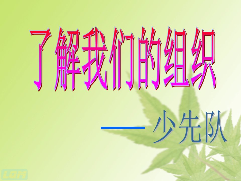 了解我们的组织——少先队