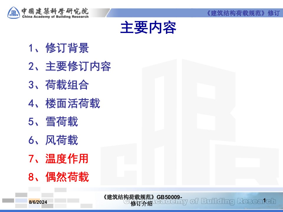 2020年《建筑结构荷载规范》GB50009-修订介绍