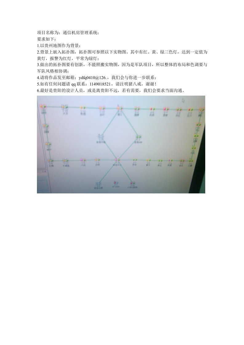 通信行业-项目名称为通信机房管理系统