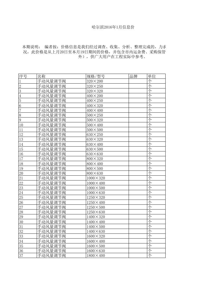 哈尔滨2024年1月建设工程材料信息价