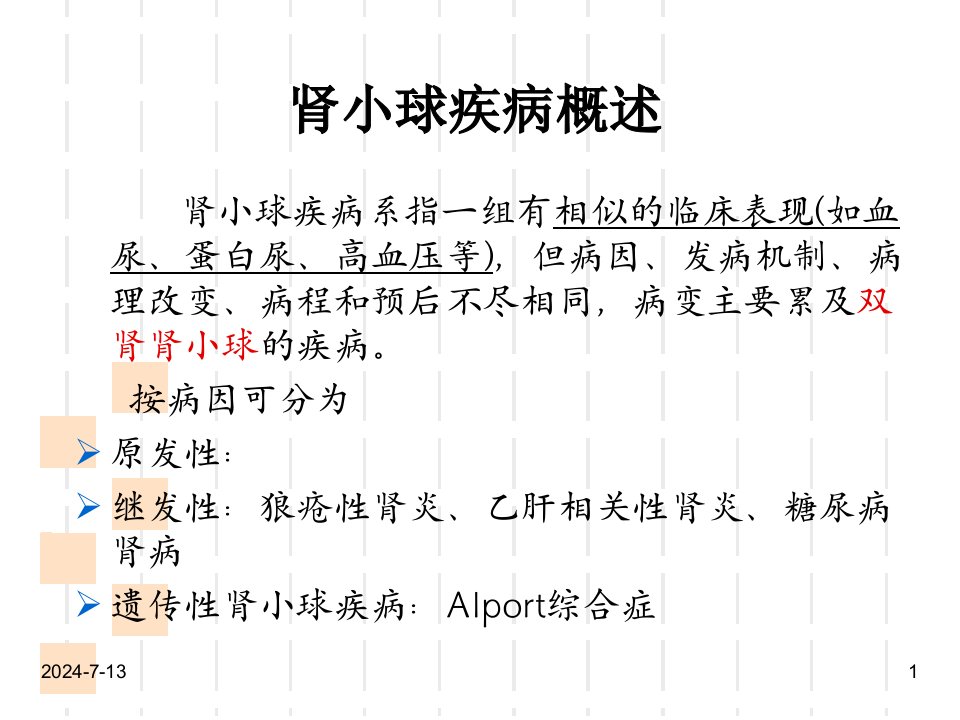 慢性肾小球肾炎教学模板PPT课件