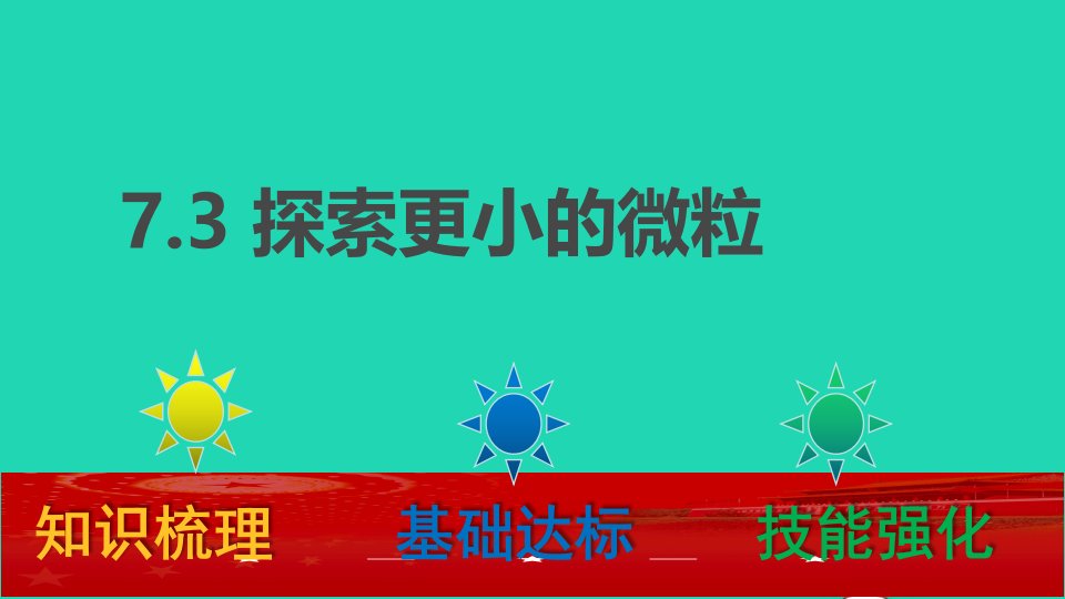 八年级物理下册7.3探索更小的微粒课件新版苏科版