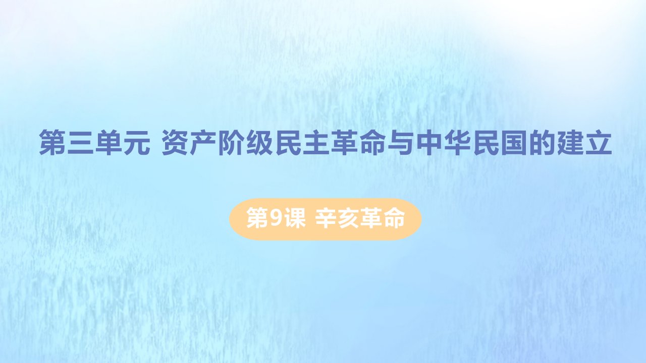 八年级历史上册第三单元资产阶级民主革命与中华民国的建立第9课辛亥革命教学课件新人教版