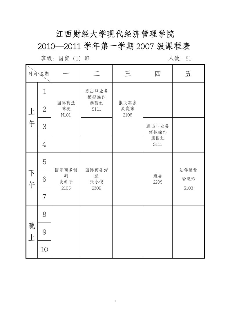 枫林园课表doc-江西财经大学现代经济管理学院