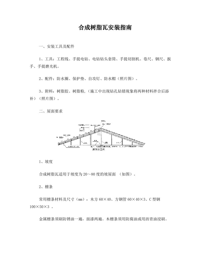 khjAAA合成树脂瓦安装指南