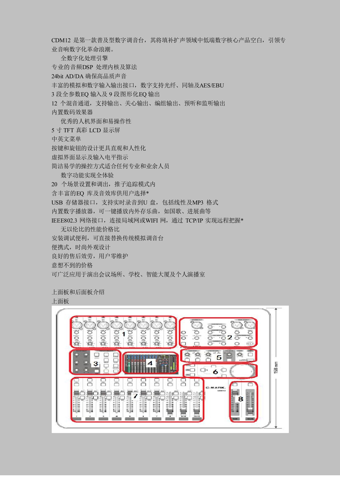 CDM12普及型数字调音台说明书