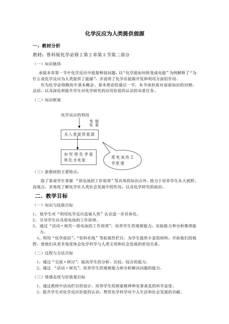 能源化工-化学反应为人类提供能源