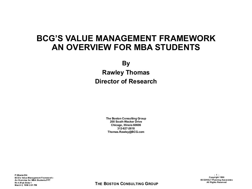 bcg’svaluemanagementframeworkanoverviewformbastudents