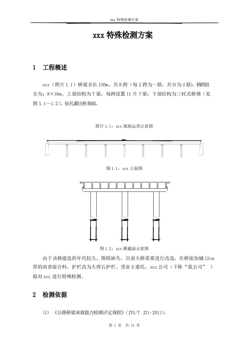 桥梁特殊检测方案