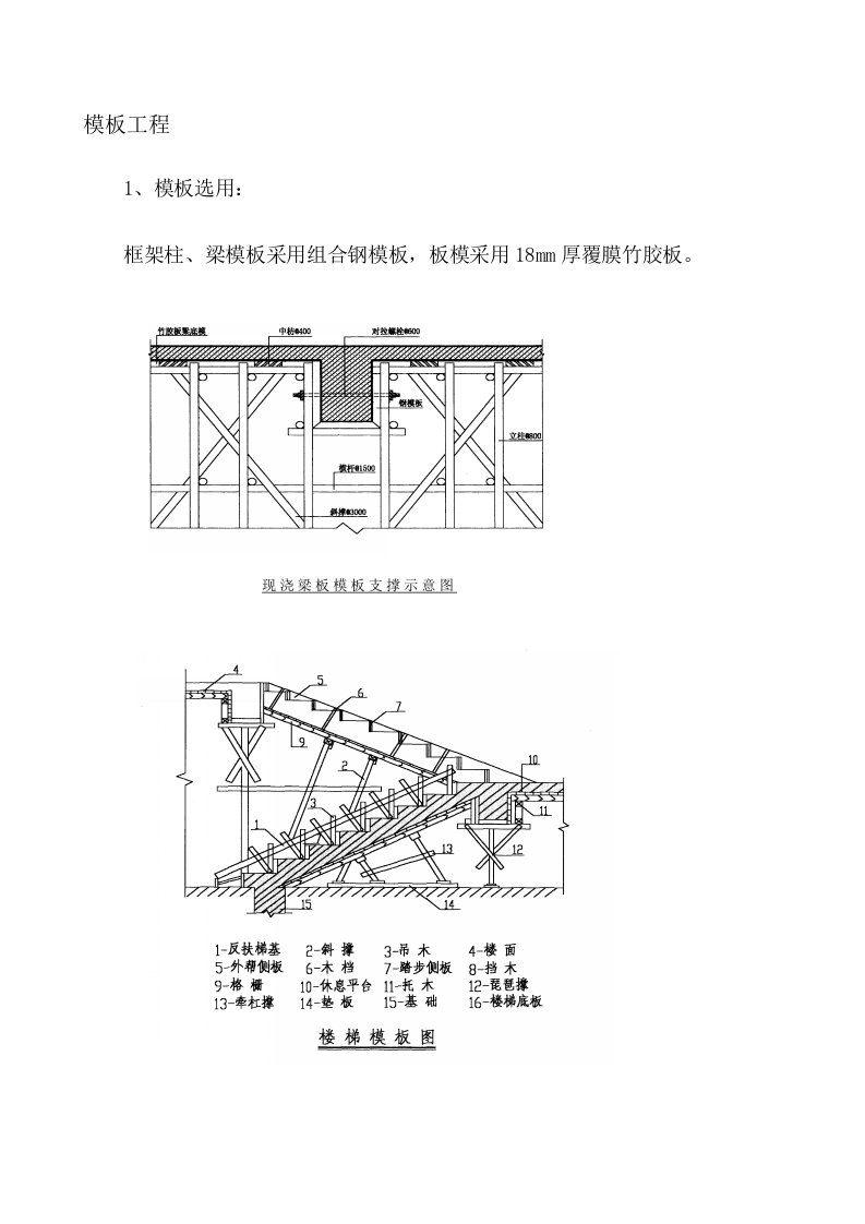 模板工程施工工艺