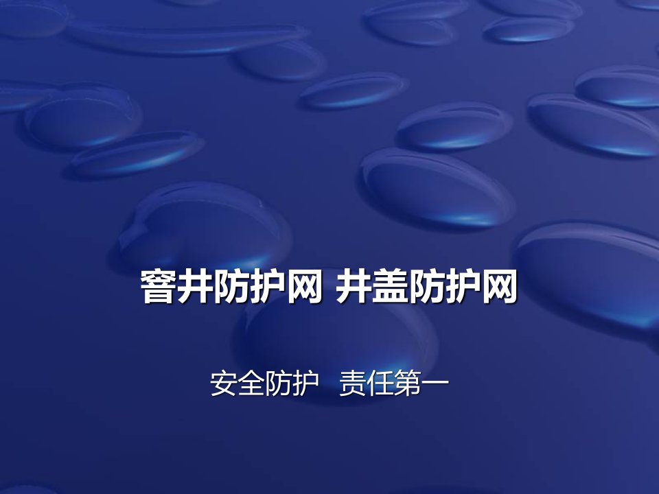 窨井防护网井盖防护网专题讲座PPT