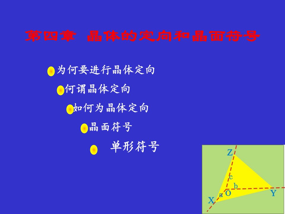 晶体的定向和晶面符号