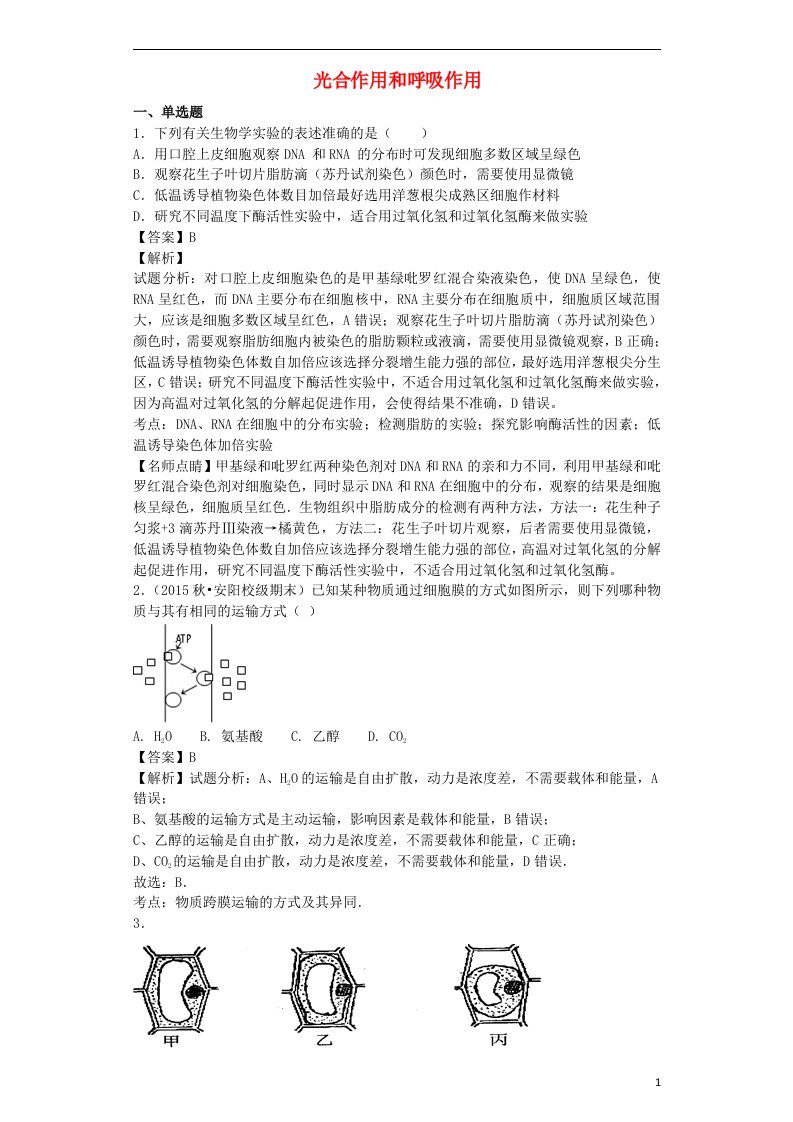 高考生物二轮复习