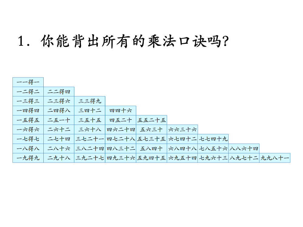 二年级上册数课件-第六单元