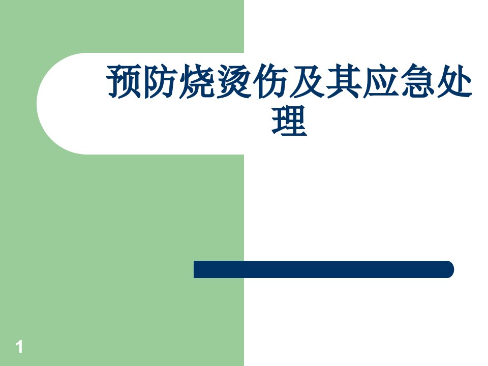 烧烫伤的预防与应急处理PPT课件