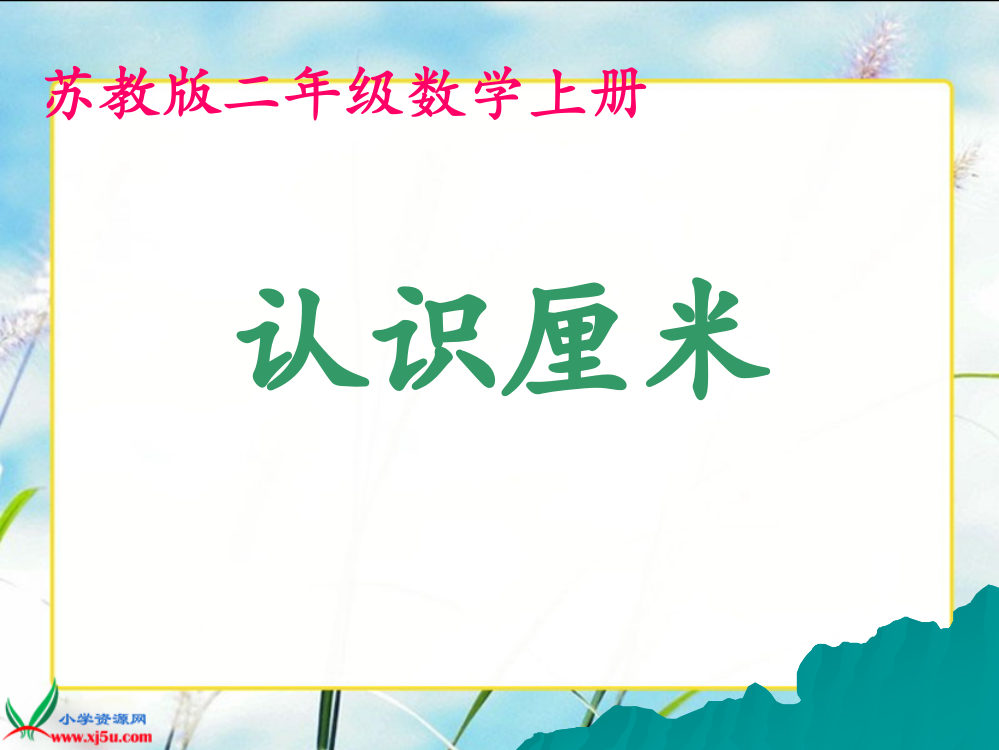 苏教版数学二年级上册《认识厘米》课件