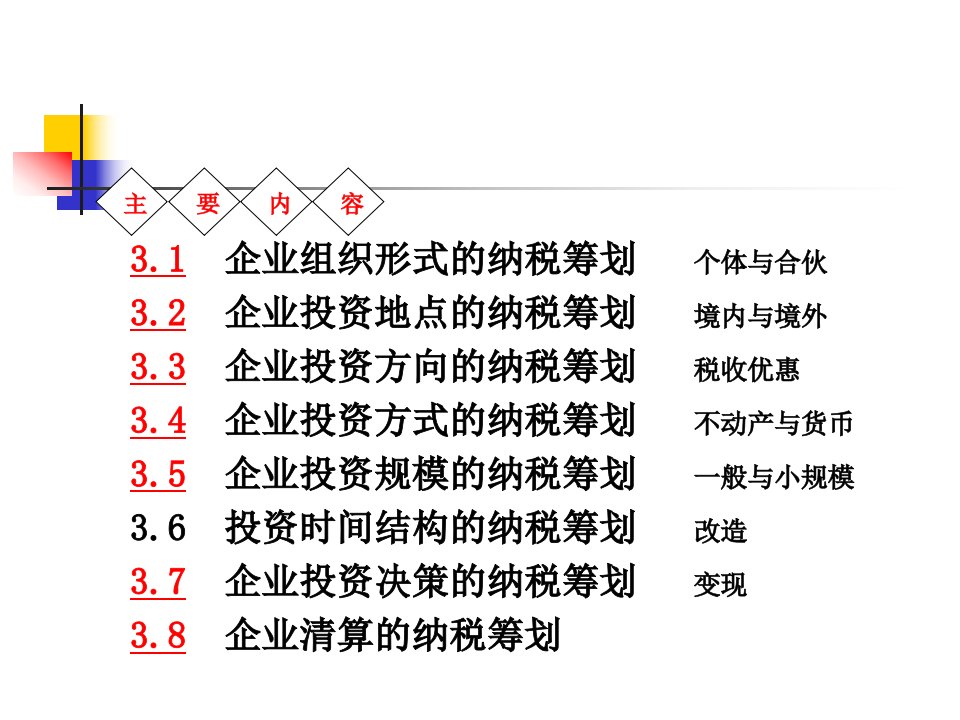 第三章投资筹划盖地税务筹划