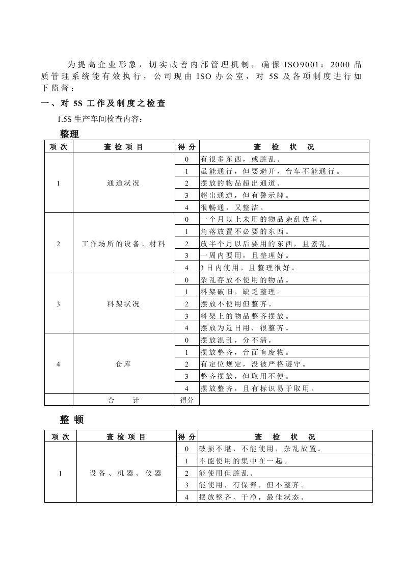 管理制度-现场管理深圳市泰豪盛华源电子有限公司5S制度