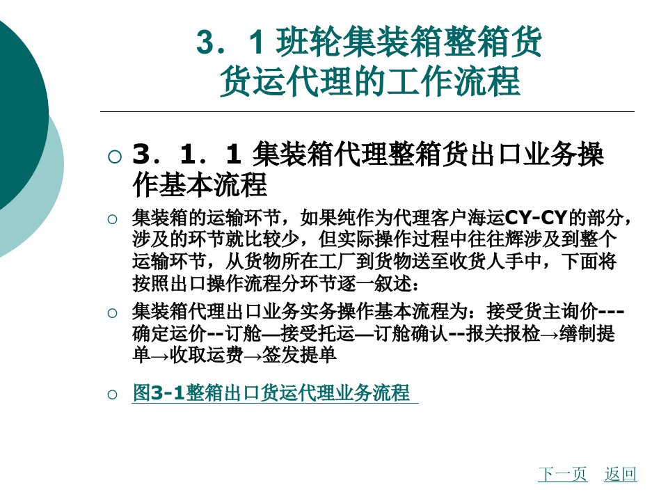 国际货运代理实务第3章集装箱班轮货运业务