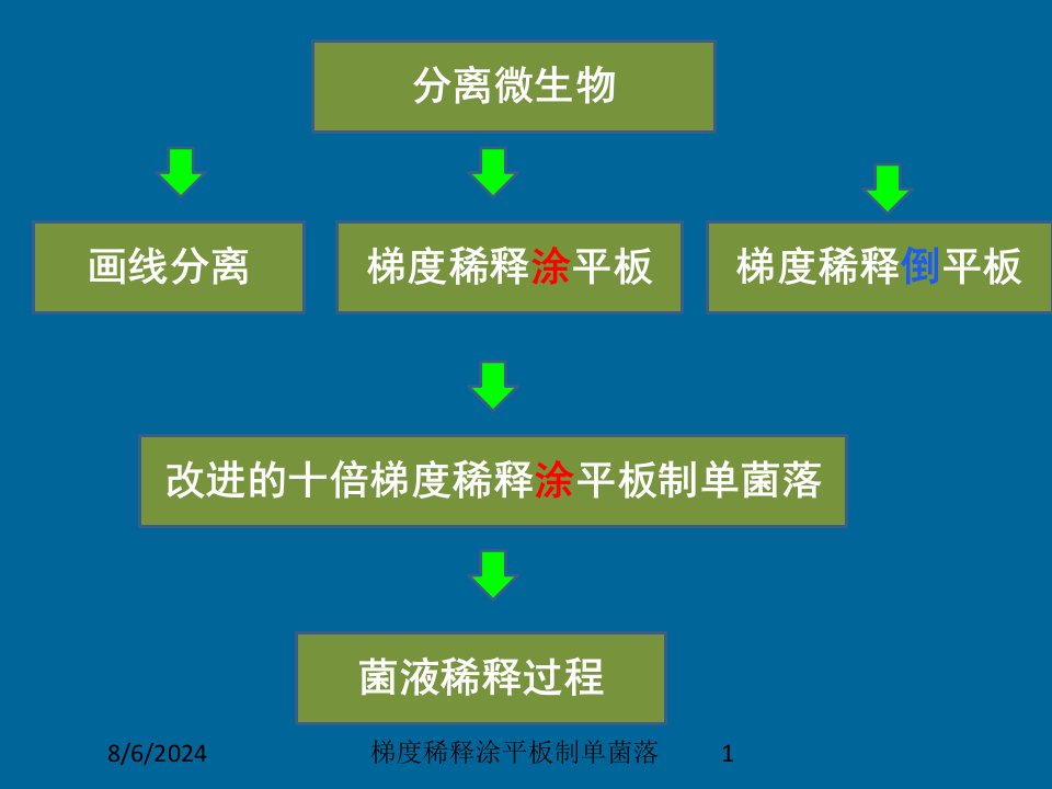 梯度稀释涂平板制单菌落讲义