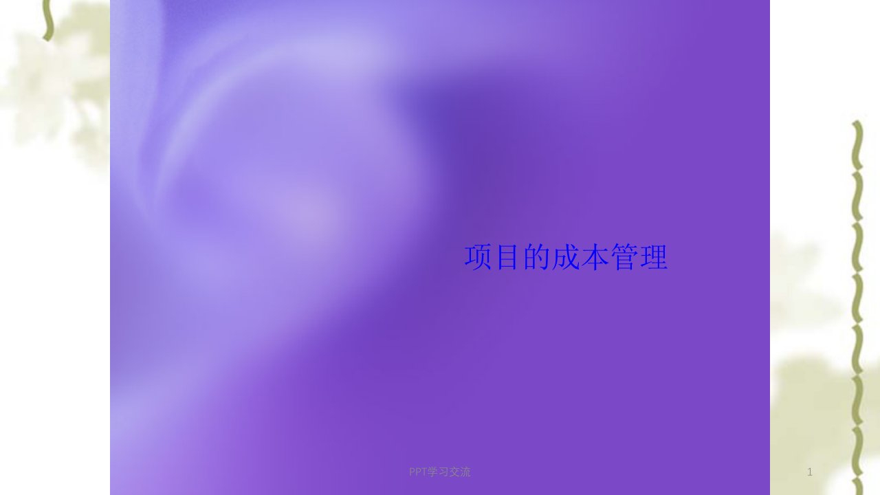 软件项目的成本管理课件