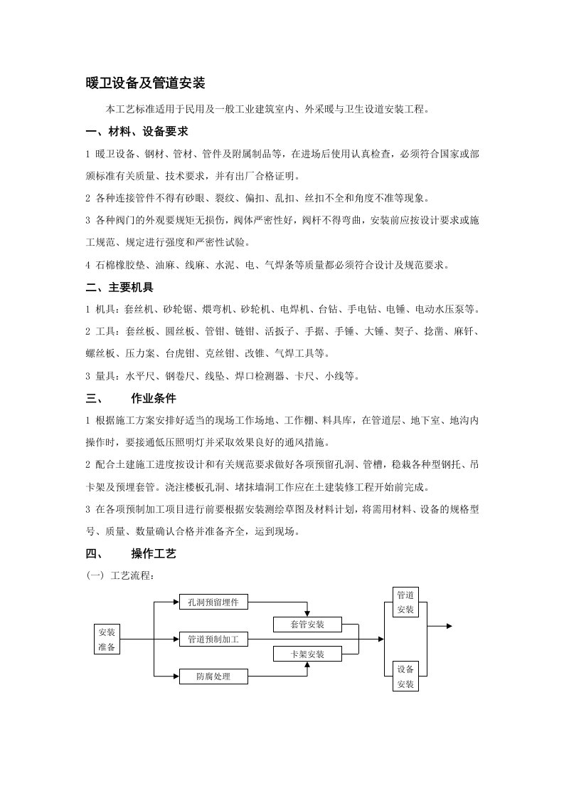 安装施工要点