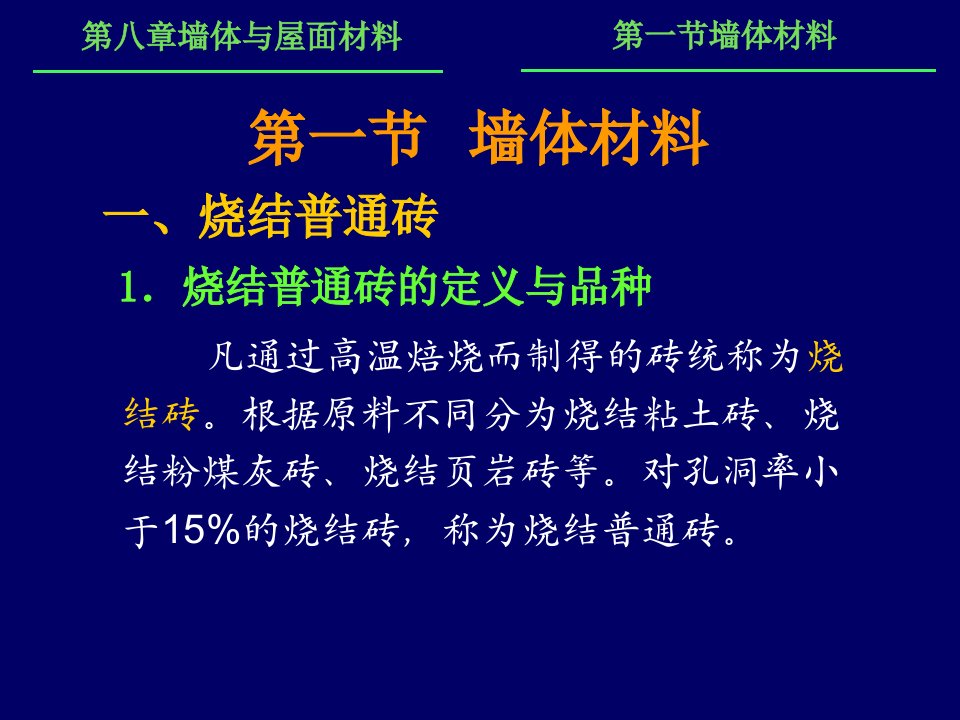 建筑材料墙体与屋面材料