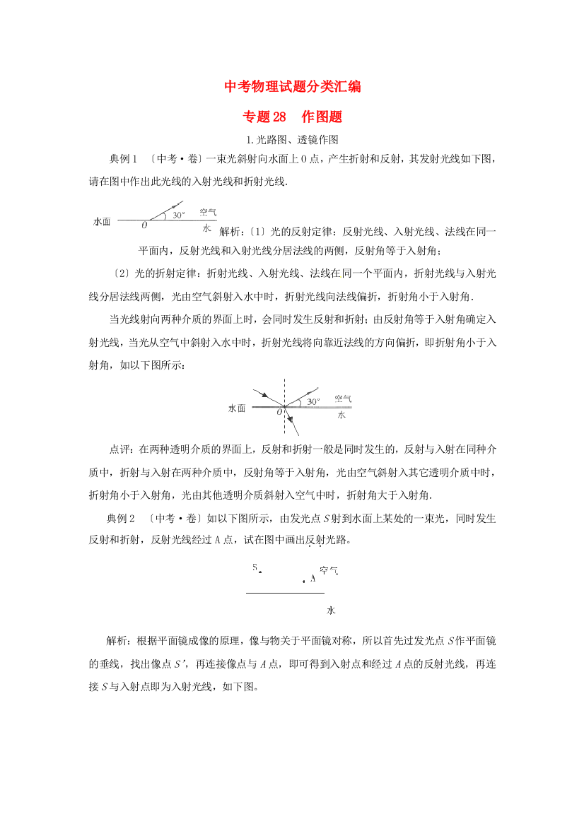 （整理版）中考物理编