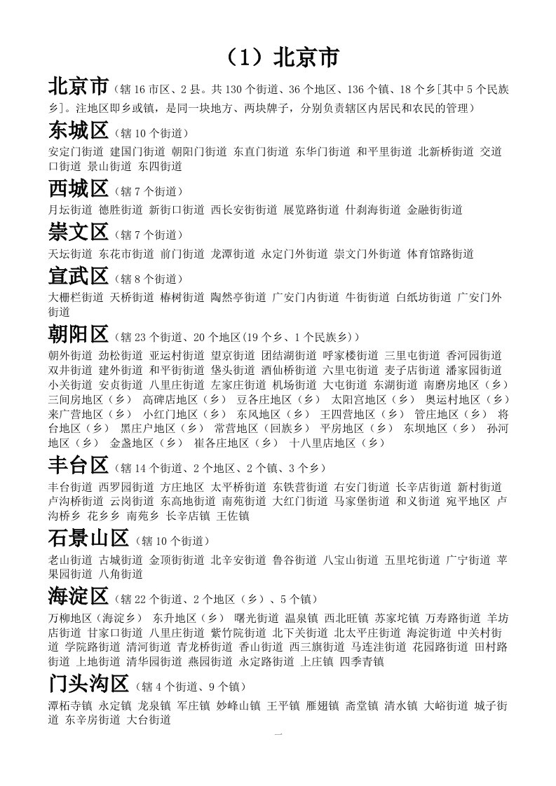 全国辖省市县乡镇全录-word资料(精)