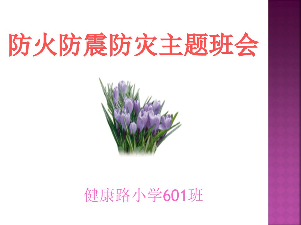 《防火防震》班会课课件