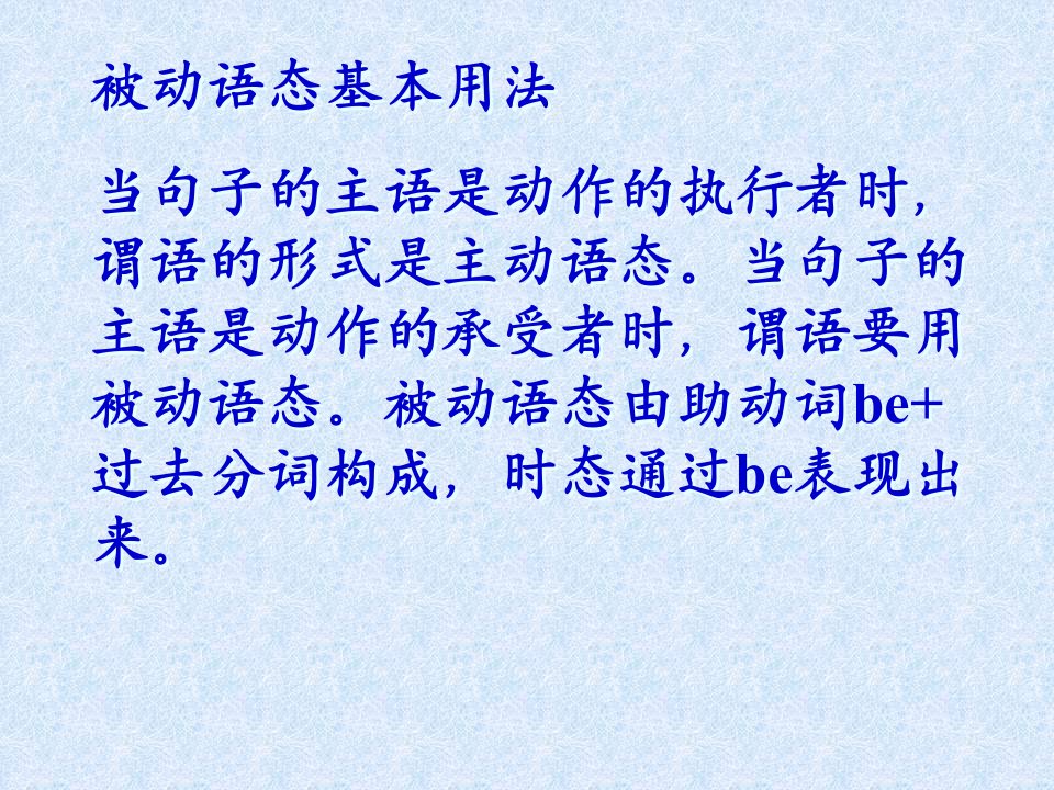 初中被动语态专项复习课件2