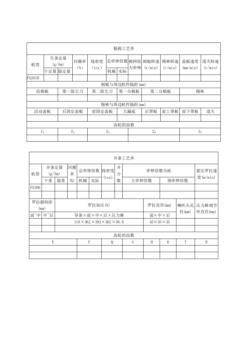 纺纱工艺设计与计算学案