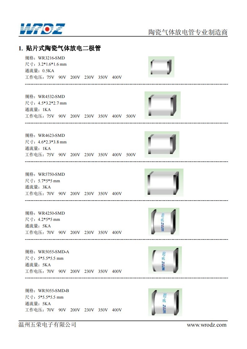 陶瓷气体放电管