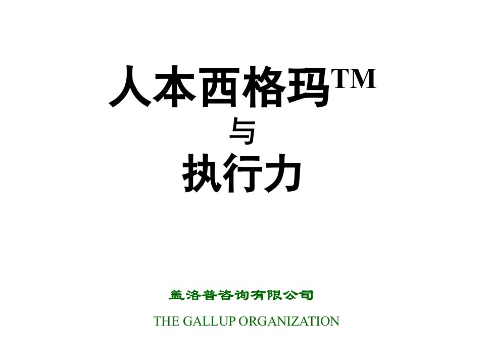 如何成为e时代的成功者经典讲义之二十五盖洛普执行力