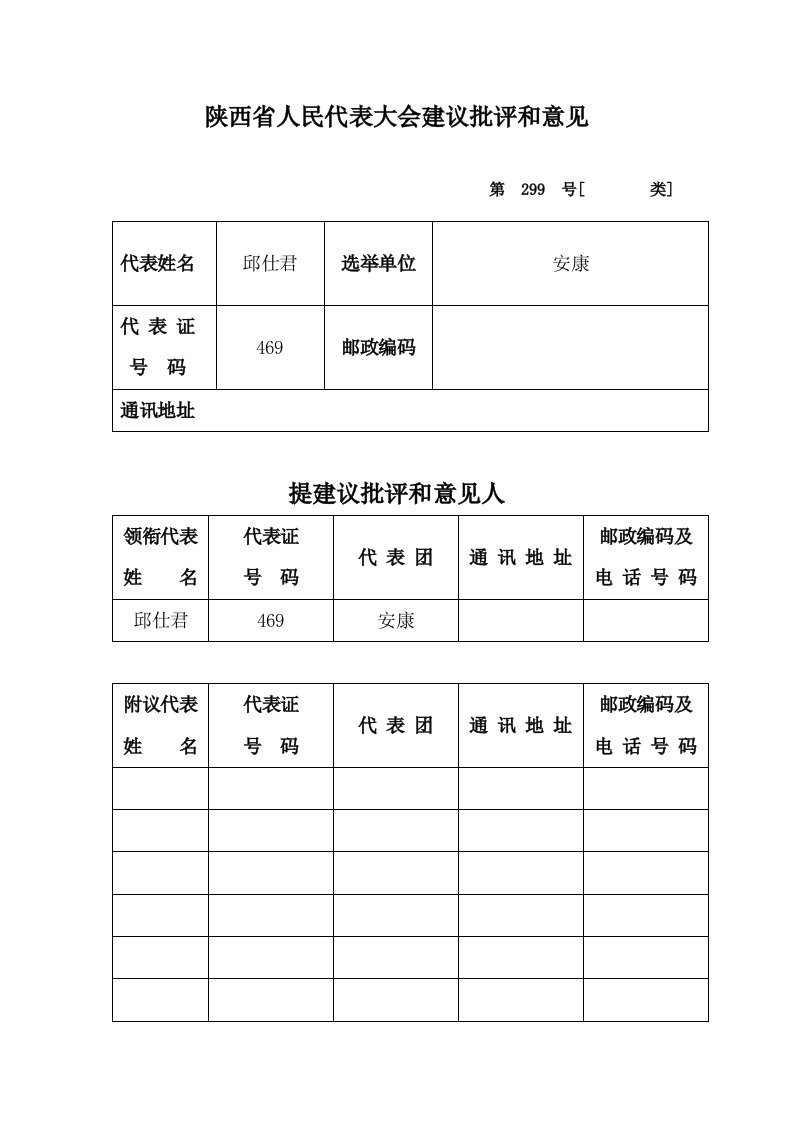 旅游行业-第299号安康邱仕君关于加大对安康市重点景区生态旅游基础