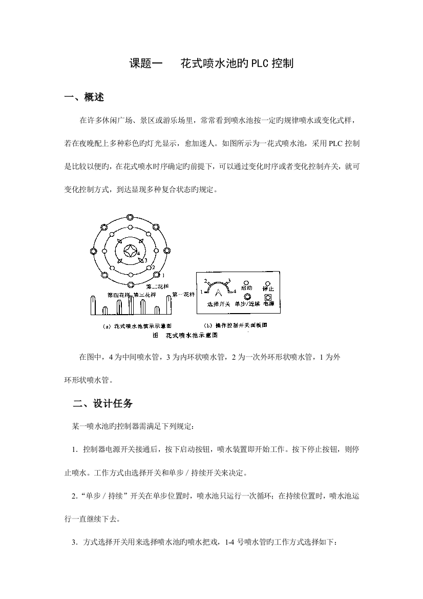 PLC课程设计课题