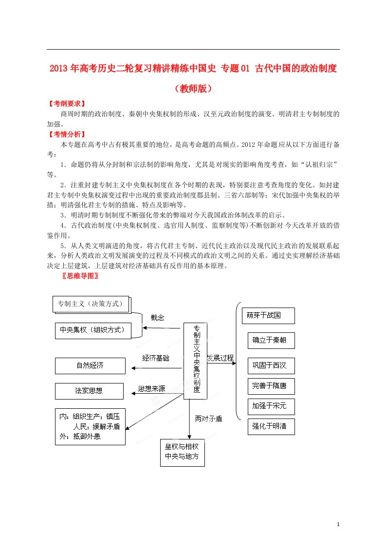 高考历史二轮复习