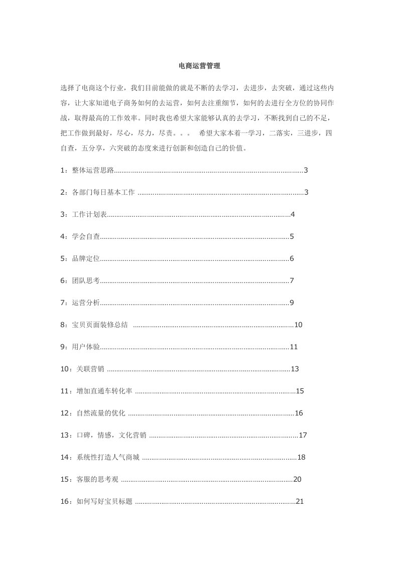 精品文档-电商运营管理